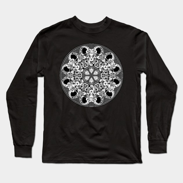 Geometric Sheep Long Sleeve T-Shirt by Sunweaver